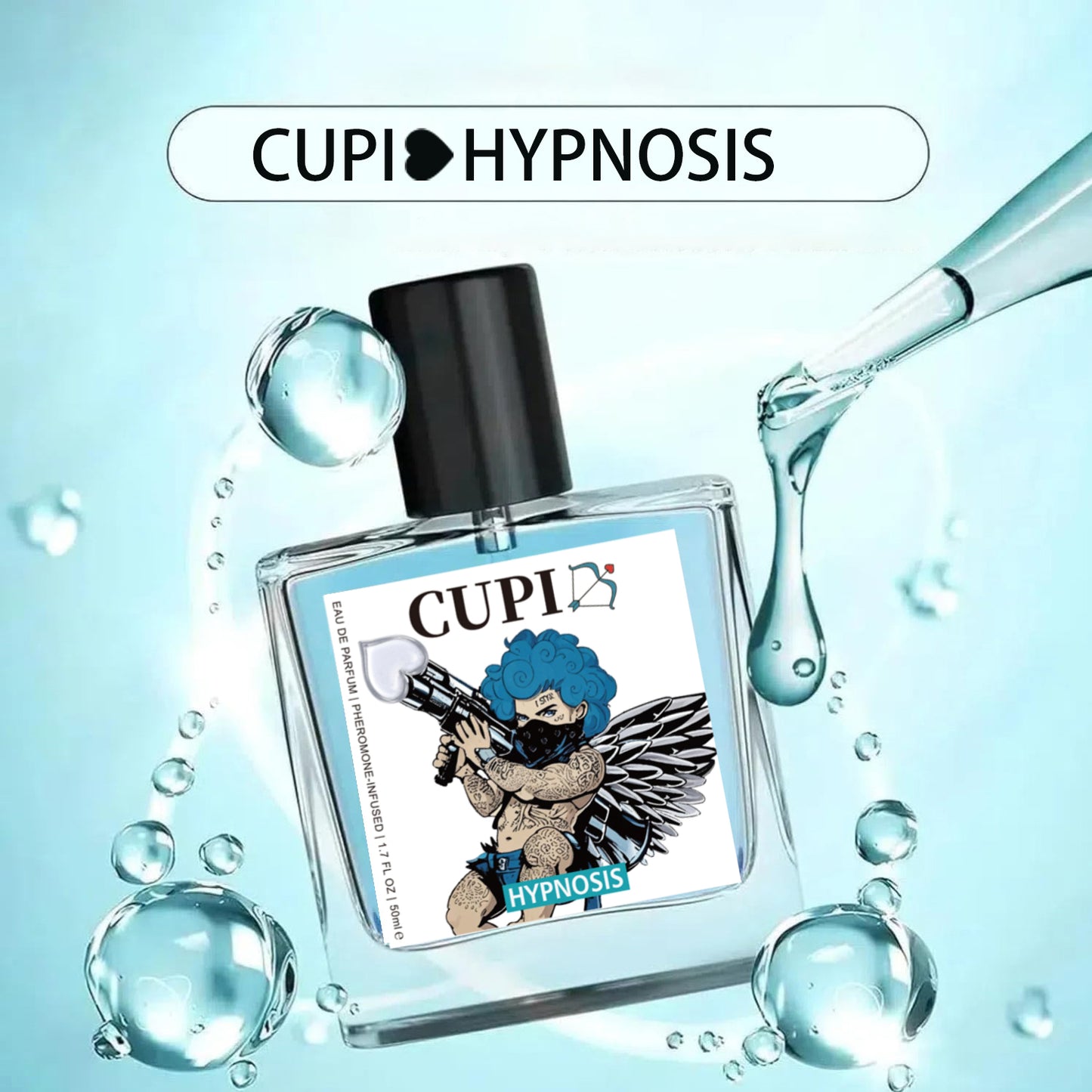 CUPI Hypnosis men's Eau de Parfum 50ml bottle with light blue fragrance
